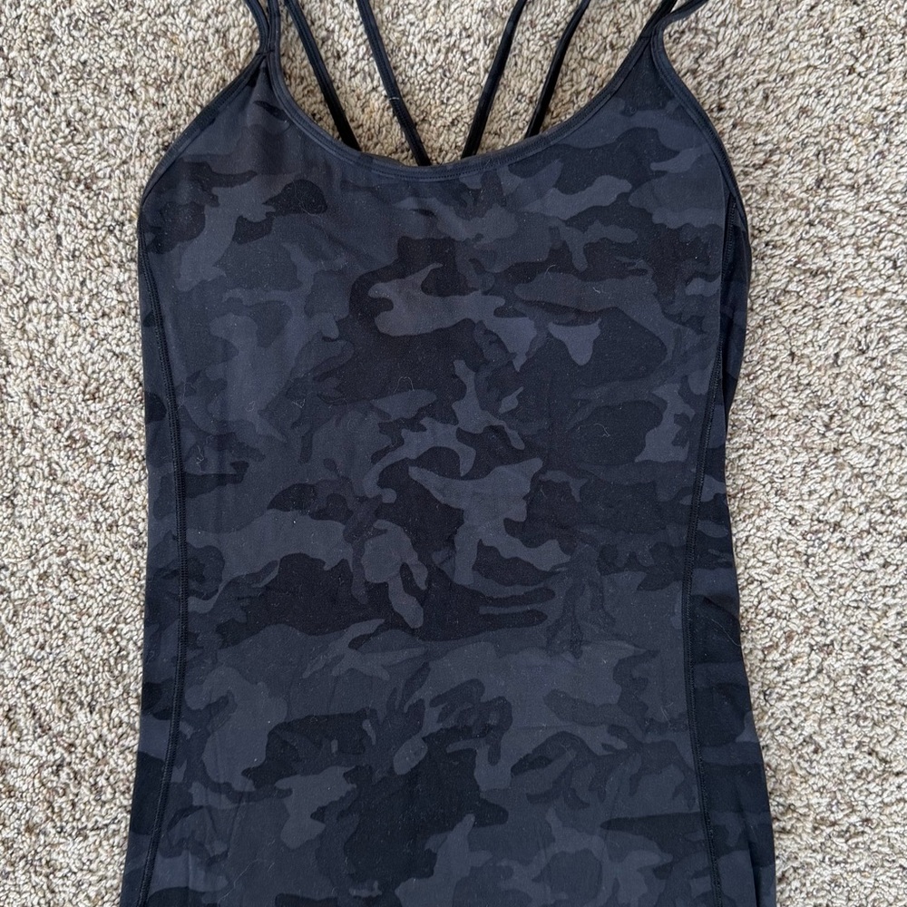 lululemon athletica Black Camo Tank Top